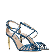 Tom Ford Blue Patent Leather Stiletto Heel Sandals