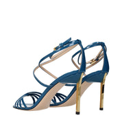 Tom Ford Blue Patent Leather Stiletto Heel Sandals