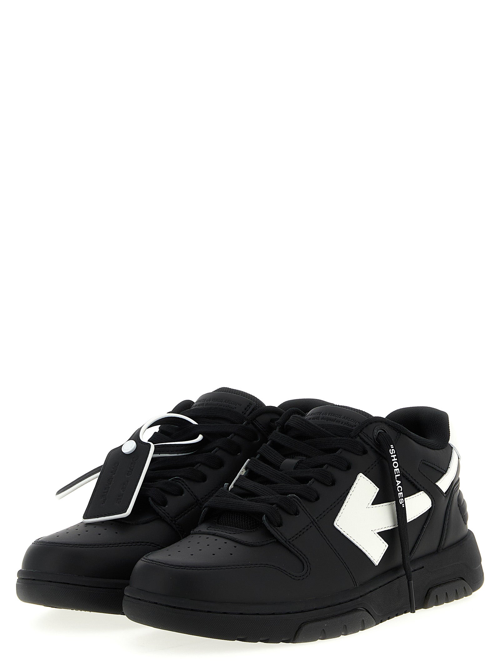 Off-White White/Black Recycled Polyester Low Top Sneakers