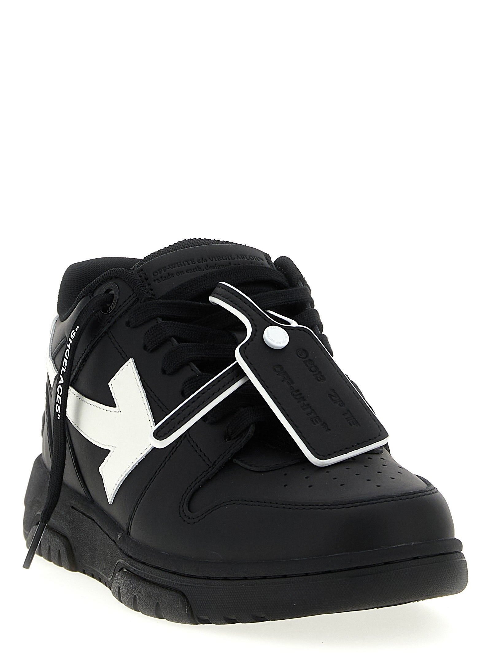 Off-White White/Black Recycled Polyester Low Top Sneakers