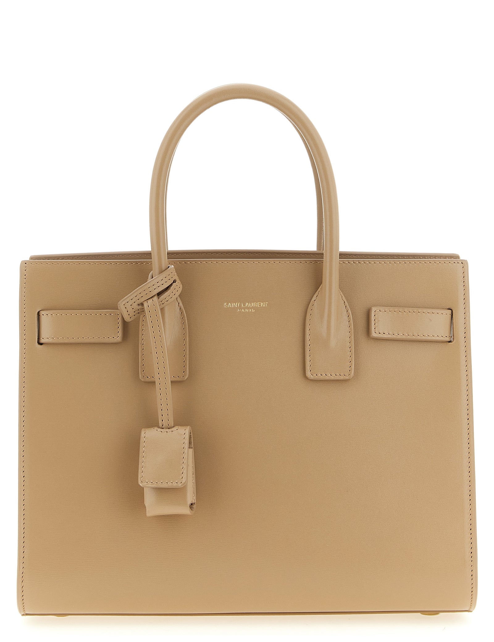 Saint Laurent Beige Calfskin Handbag