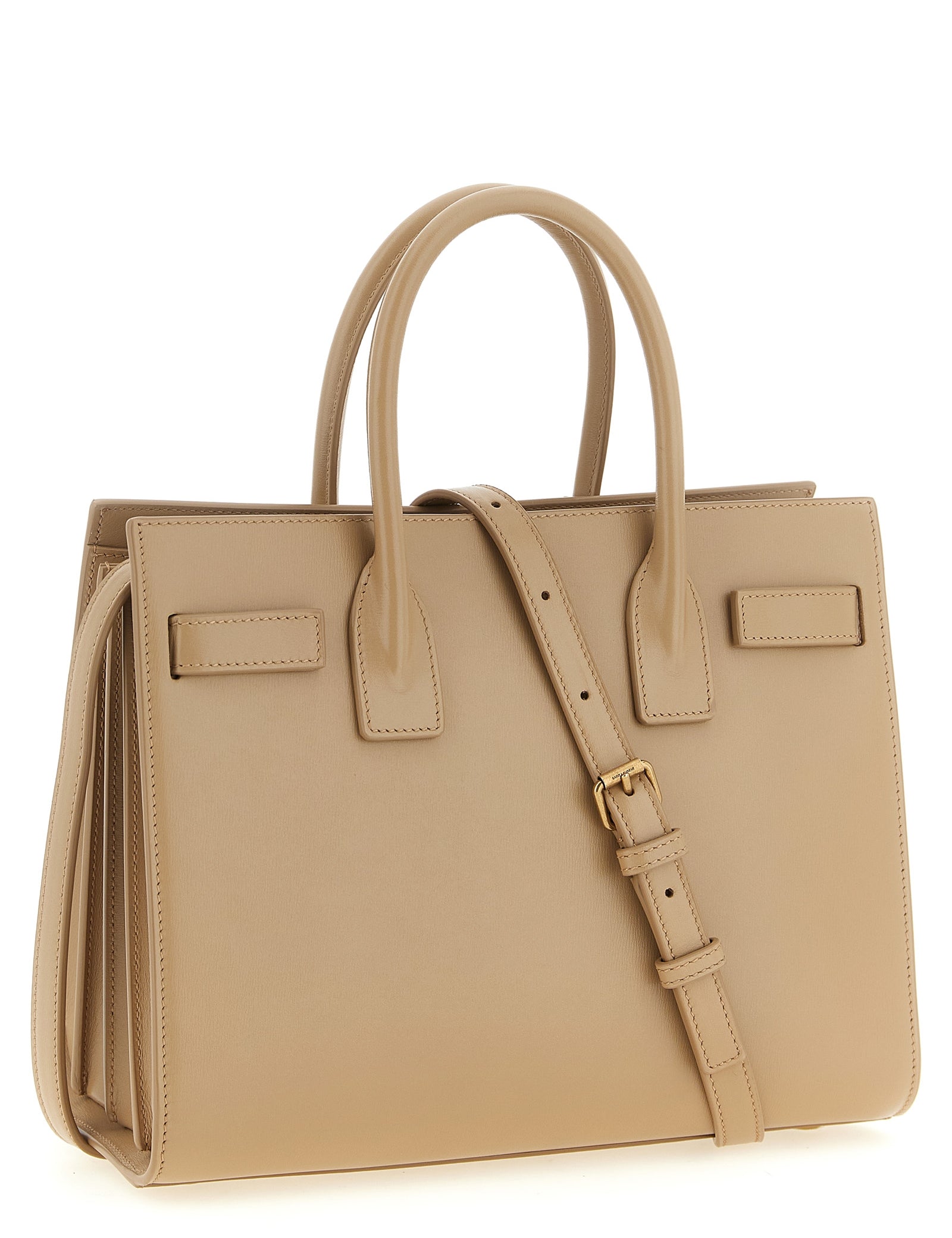 Saint Laurent Beige Calfskin Handbag