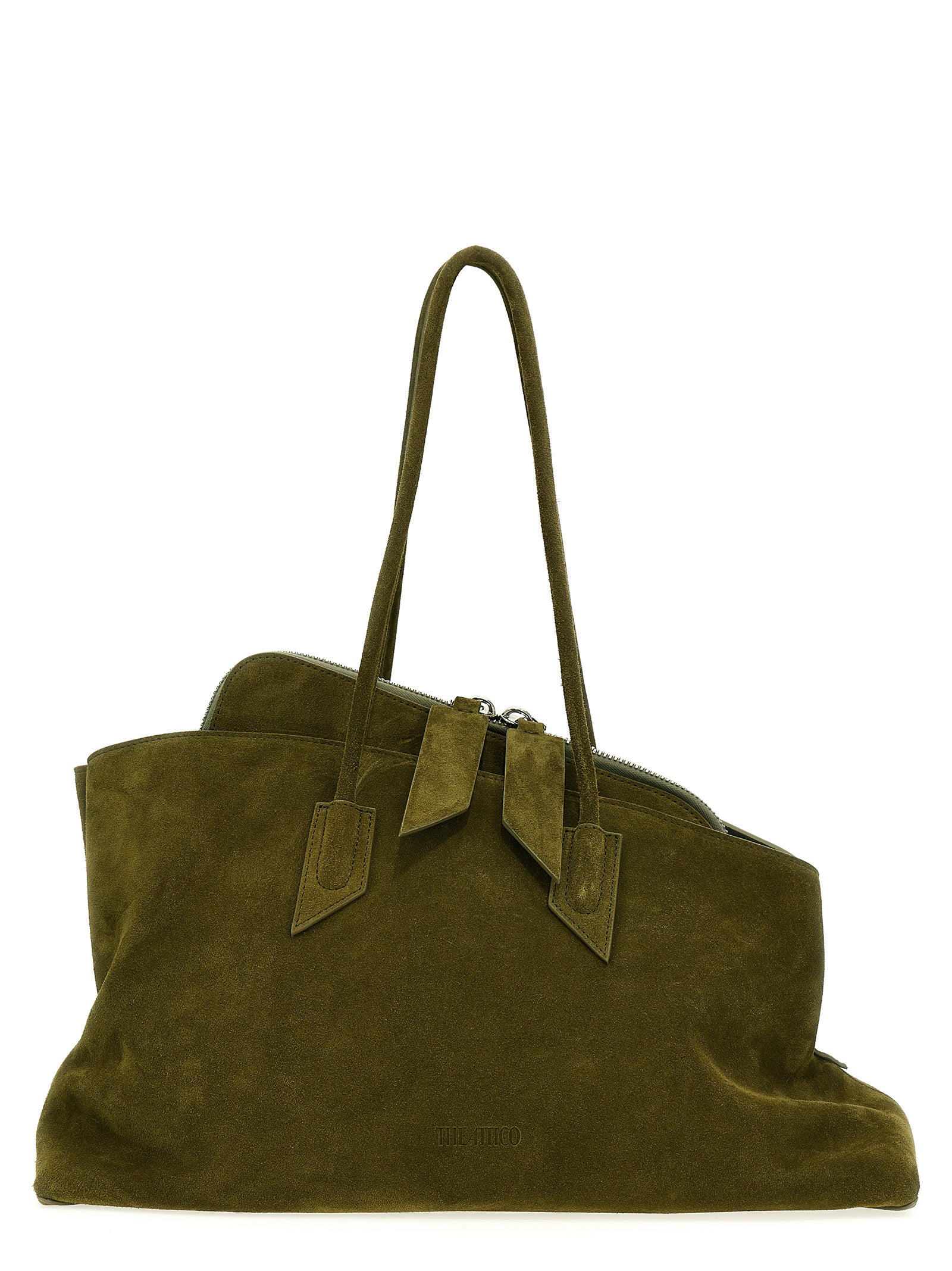 The Attico Green Calfskin Shoulder Bag