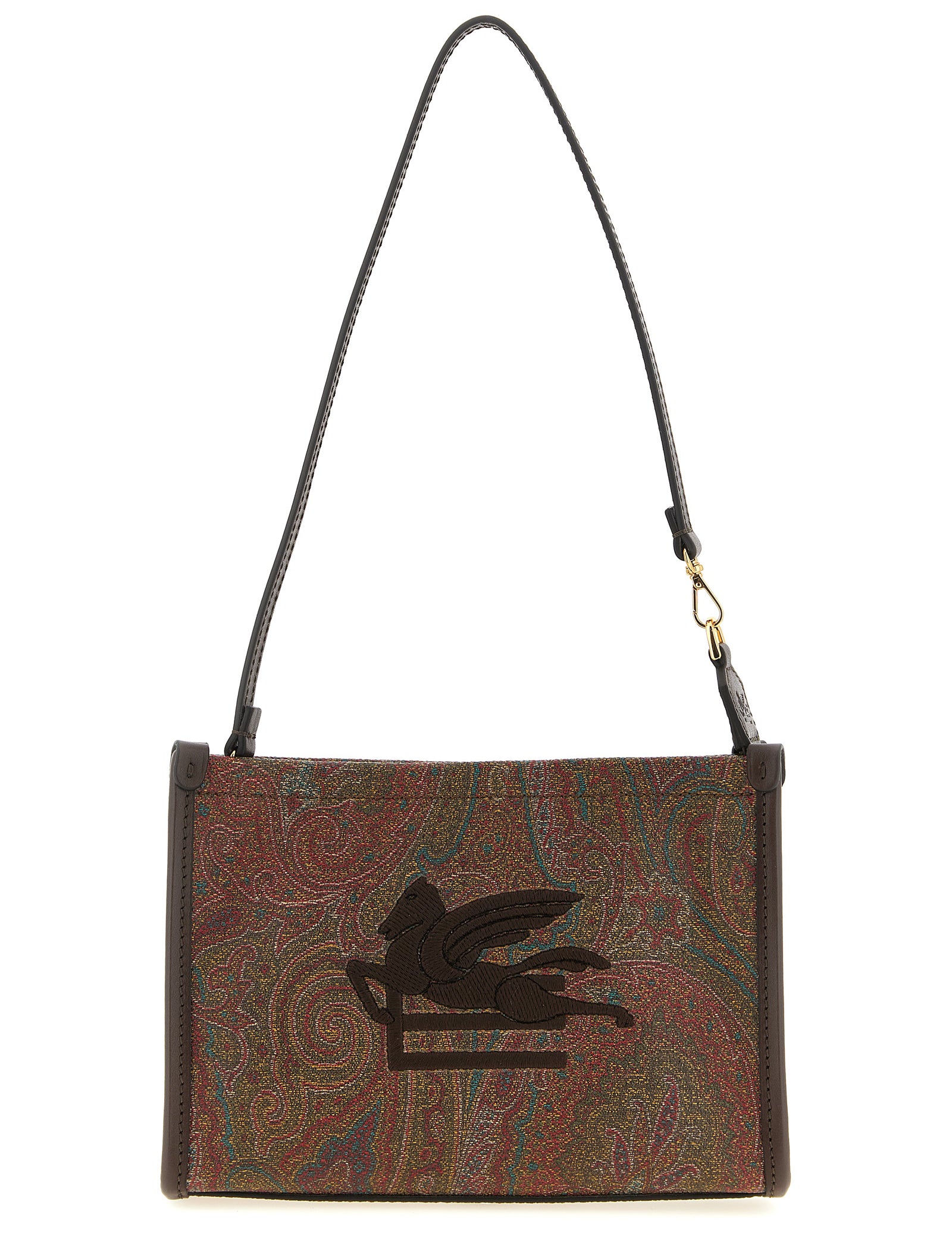 Etro Multicolor Cotton Paisley Jacquard Clutch Bag