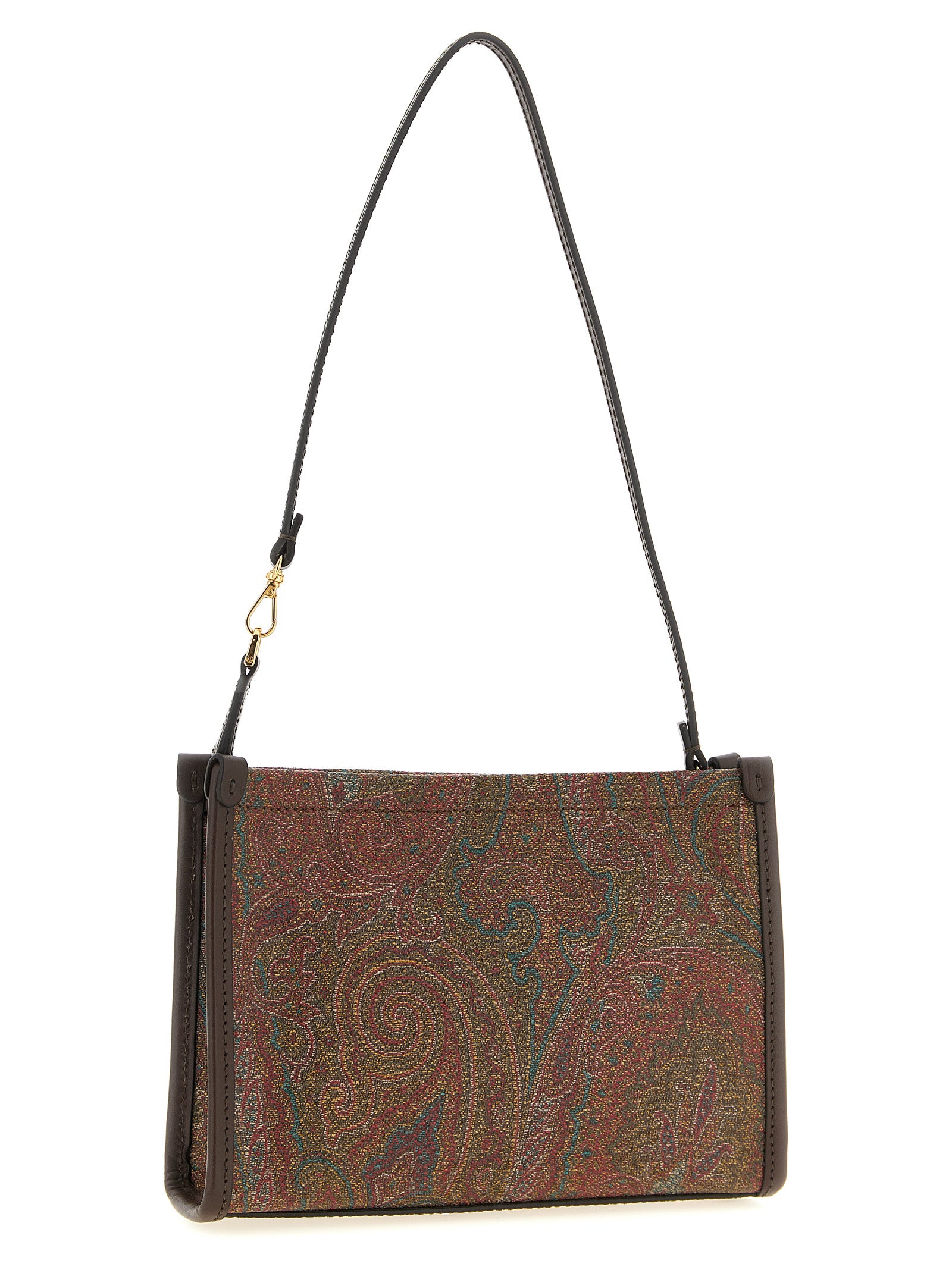 Etro Multicolor Cotton Paisley Jacquard Clutch Bag