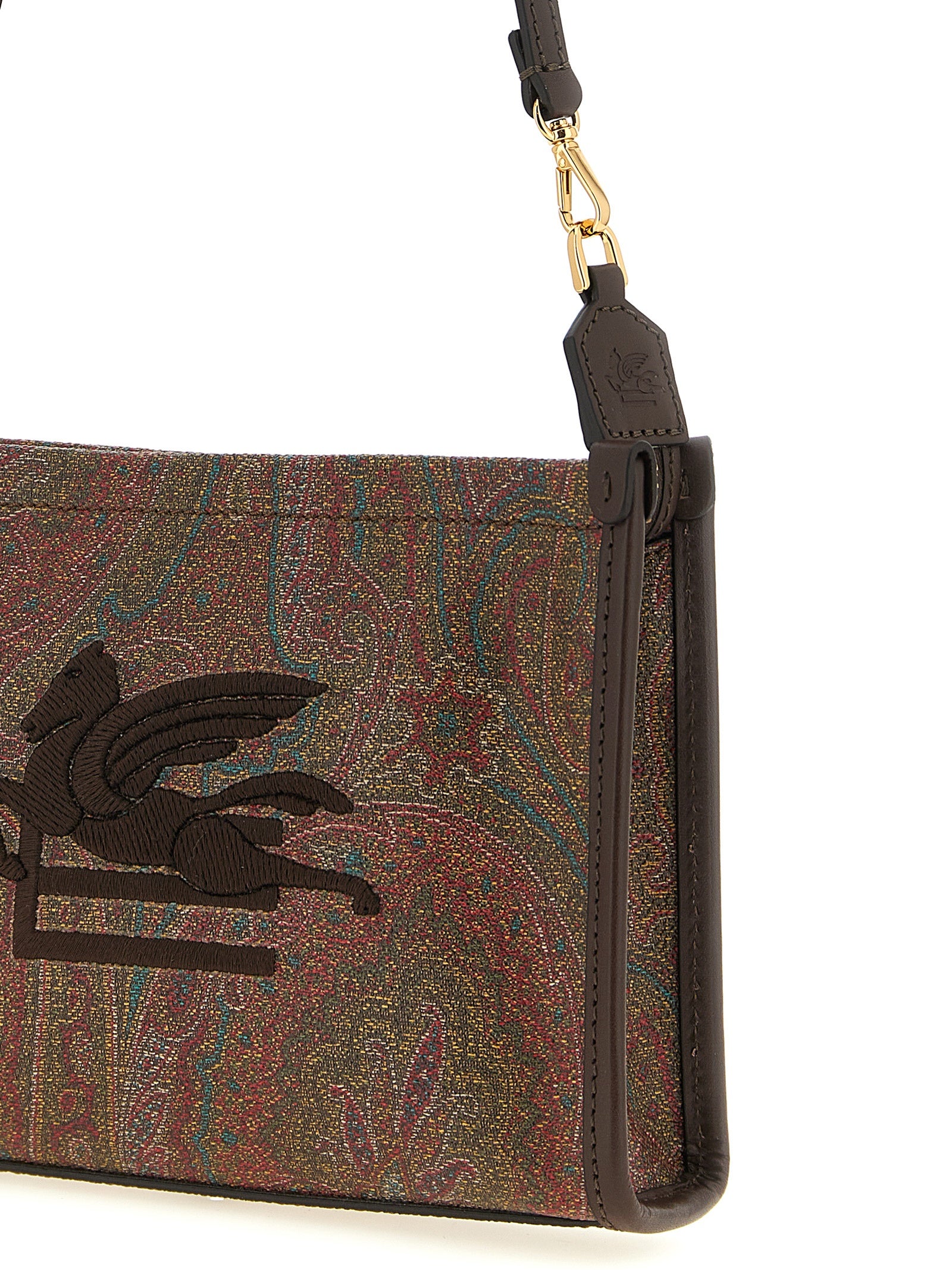 Etro Multicolor Cotton Paisley Jacquard Clutch Bag