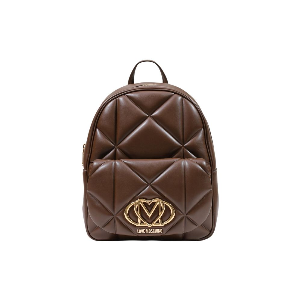 Love Moschino Brown Polyurethane Backpack