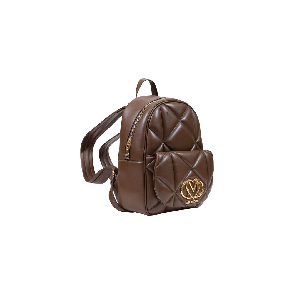 Love Moschino Brown Polyurethane Backpack