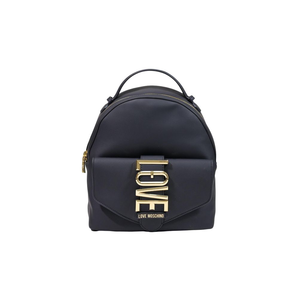 Love Moschino Black Polyurethane Backpack