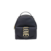 Love Moschino Black Polyurethane Backpack