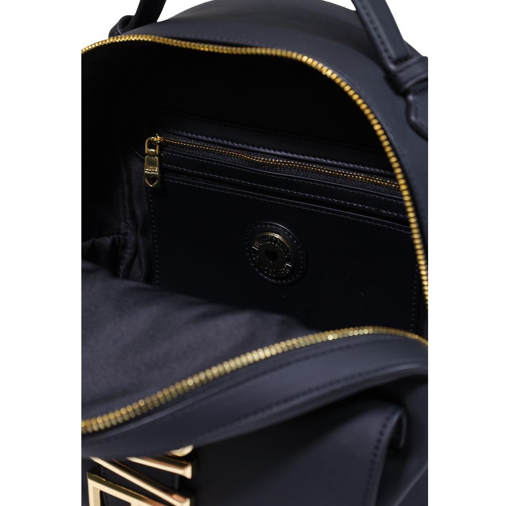 Love Moschino Black Polyurethane Backpack