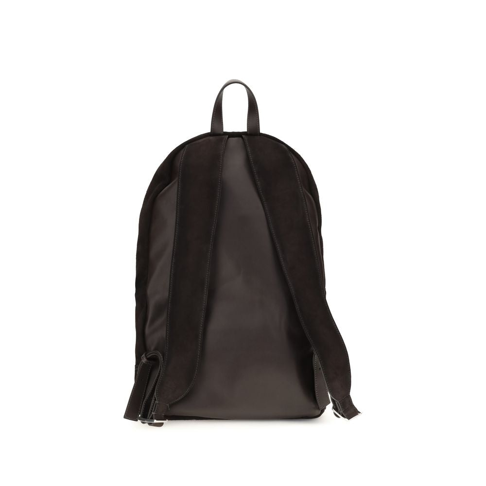 Santoni Brown Calf Leather Backpack