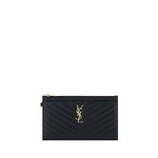 Saint Laurent Black Calf Leather Clutch