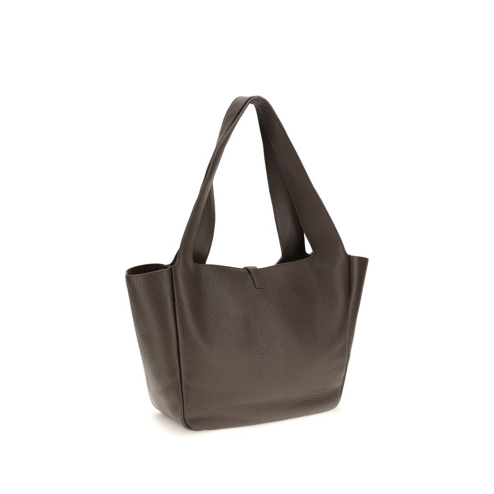 Saint Laurent Brown Calf Leather Shoulder Bag