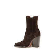 Paris Texas Brown Calf Leather Ankle Boots