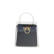 Ferragamo Black PVC Top Handle Handbag