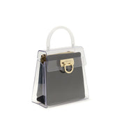 Ferragamo Black PVC Top Handle Handbag