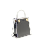 Ferragamo Black PVC Top Handle Handbag