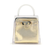 Ferragamo Black PVC Top Handle Handbag