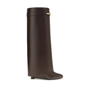 Givenchy Brown Calf Leather High Heel Boots