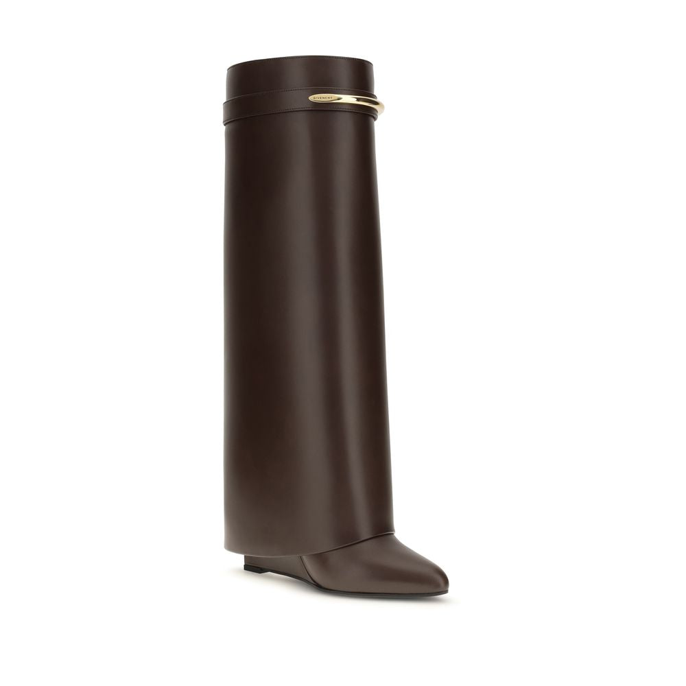 Givenchy Brown Calf Leather High Heel Boots