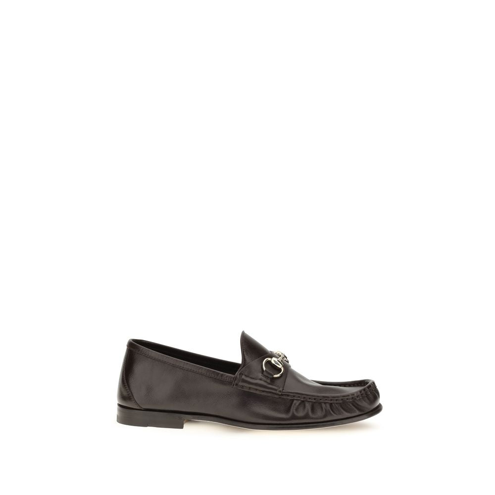 Gucci Brown Calf Leather Slip-On Loafers