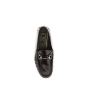 Gucci Brown Calf Leather Slip-On Loafers
