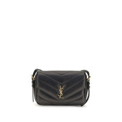 Saint Laurent Black Lambskin Shoulder Bag