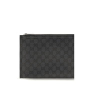 Gucci Black Coated GG Canvas Shoulder Bag