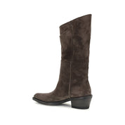 Khaite Brown Suede Ankle Boots