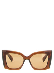 Saint Laurent Brown Acetate Sunglasses