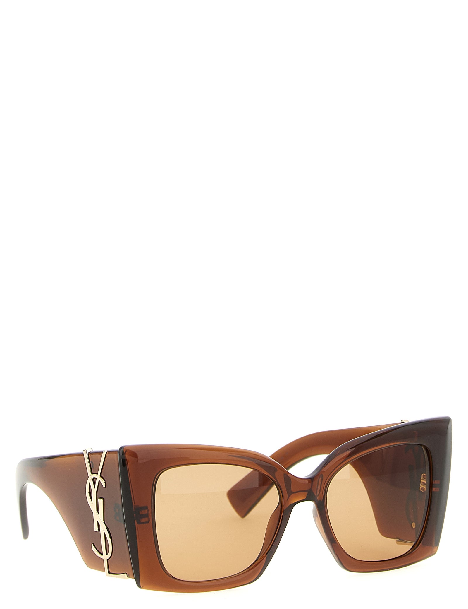 Saint Laurent Brown Acetate Sunglasses