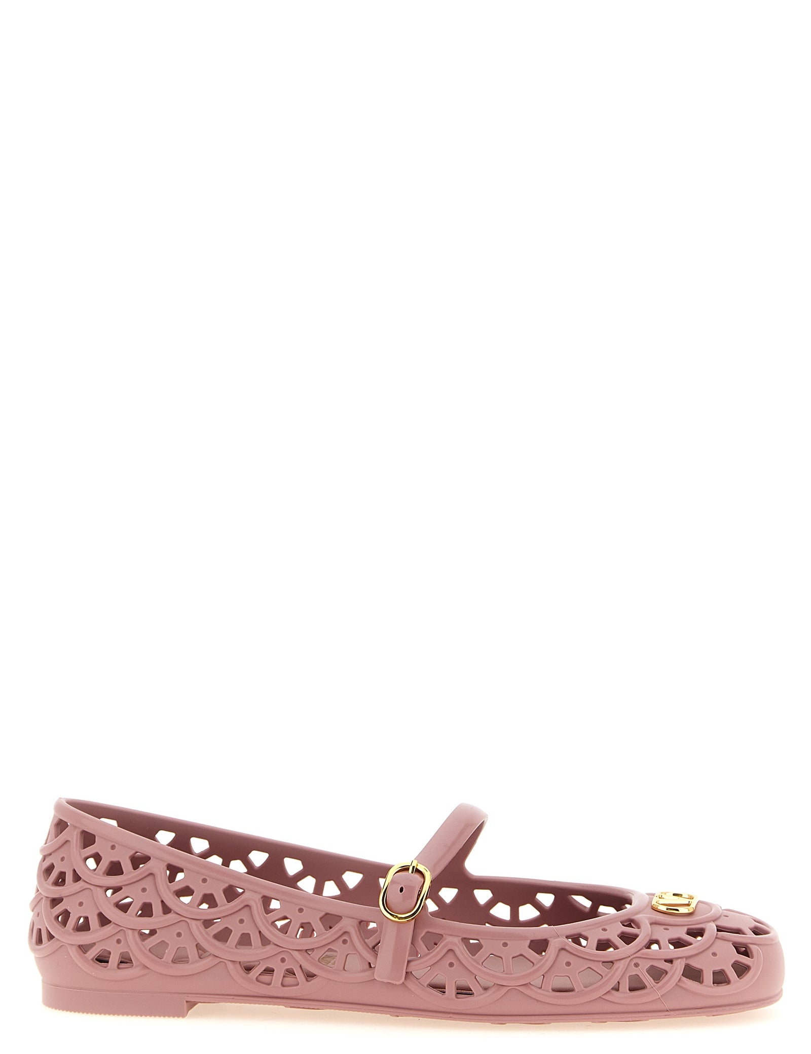 Valentino Garavani Pink Polyvinyl Ballet Flats