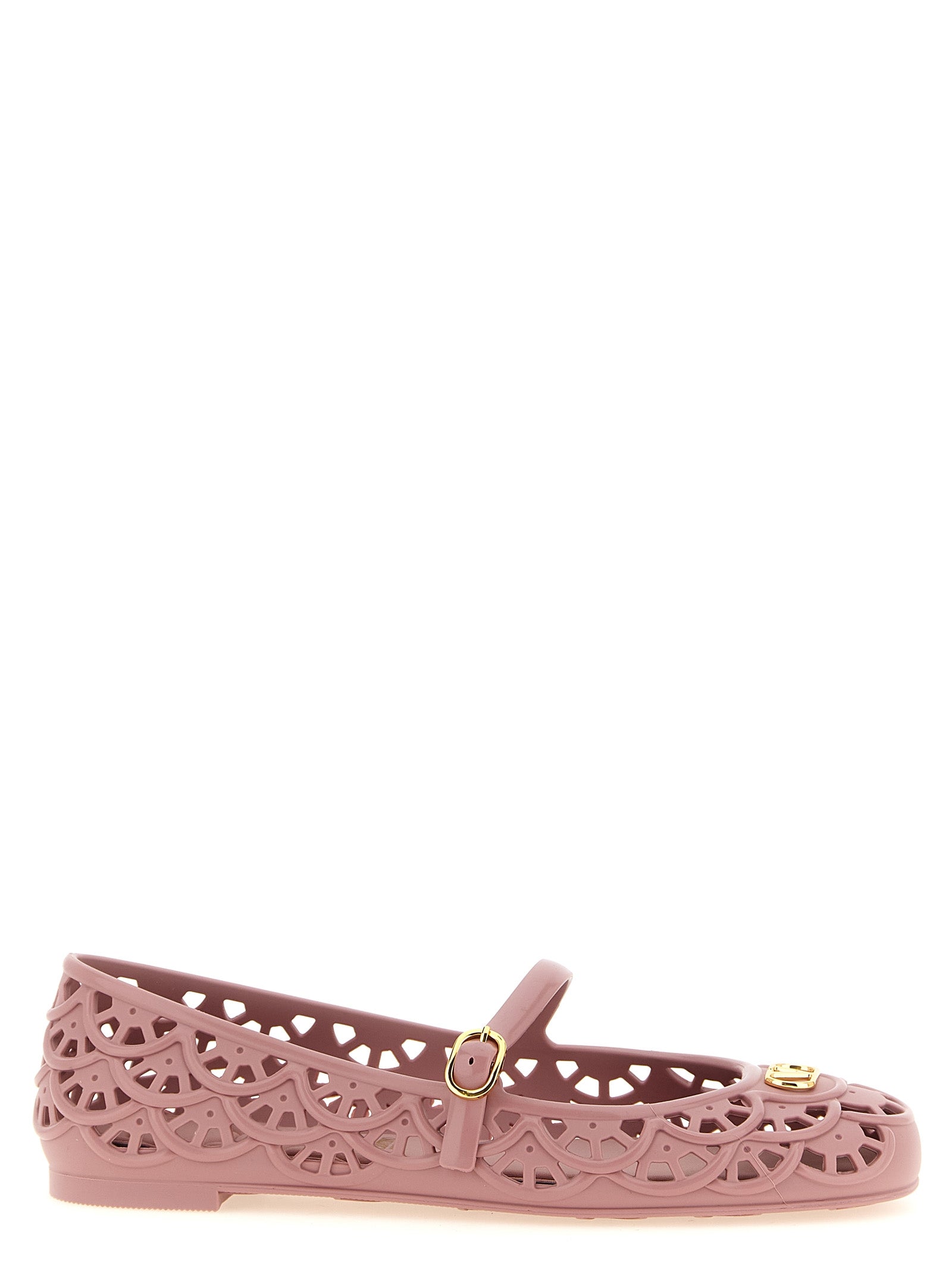 Valentino Garavani Pink Polyvinyl Ballet Flats