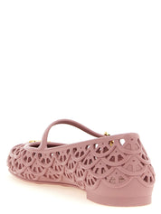 Valentino Garavani Pink Polyvinyl Ballet Flats