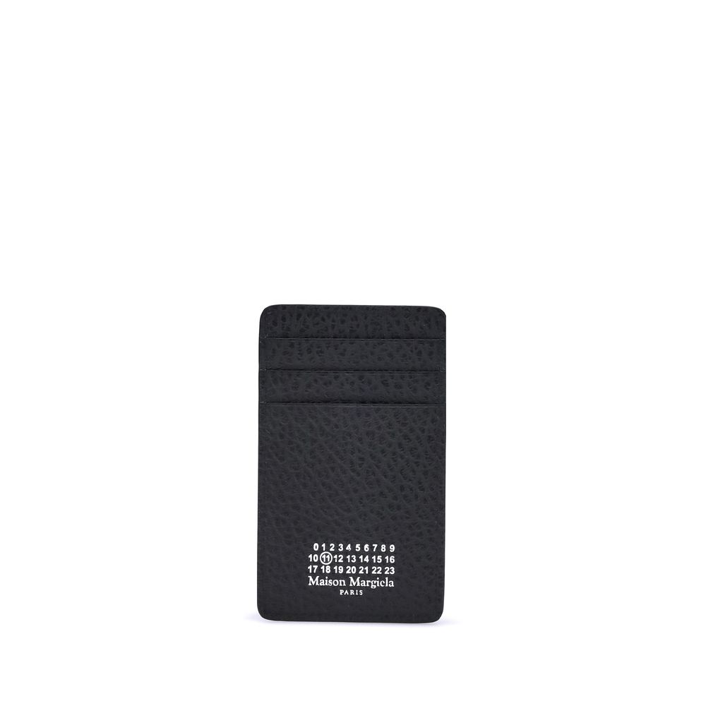 Maison Margiela Black Grained Leather Card Holder