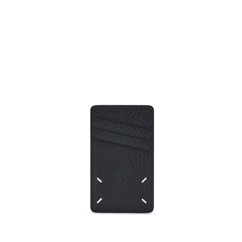 Maison Margiela Black Grained Leather Card Holder