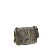 Saint Laurent Bicolor Calf Leather Shoulder Bag