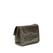Saint Laurent Bicolor Calf Leather Shoulder Bag