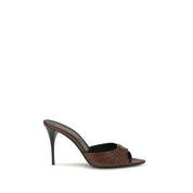 Saint Laurent Brown Calf Leather High Heel Pumps