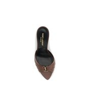 Saint Laurent Brown Calf Leather High Heel Pumps