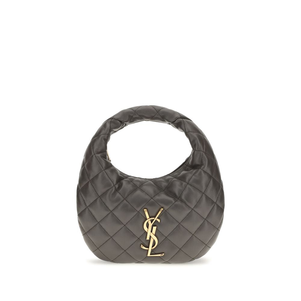 Saint Laurent Gray Lambskin Nappa Shoulder Bag