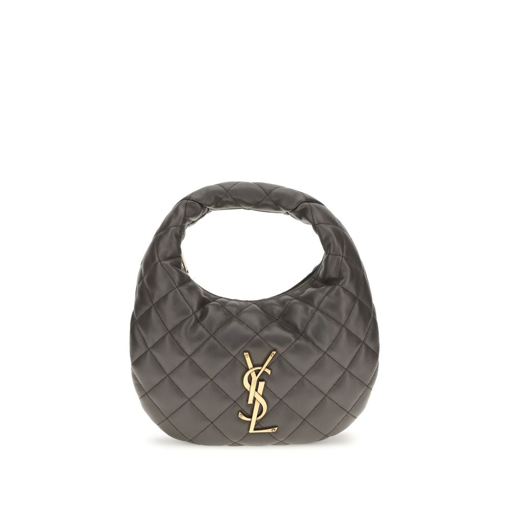 Saint Laurent Gray Lambskin Nappa Shoulder Bag