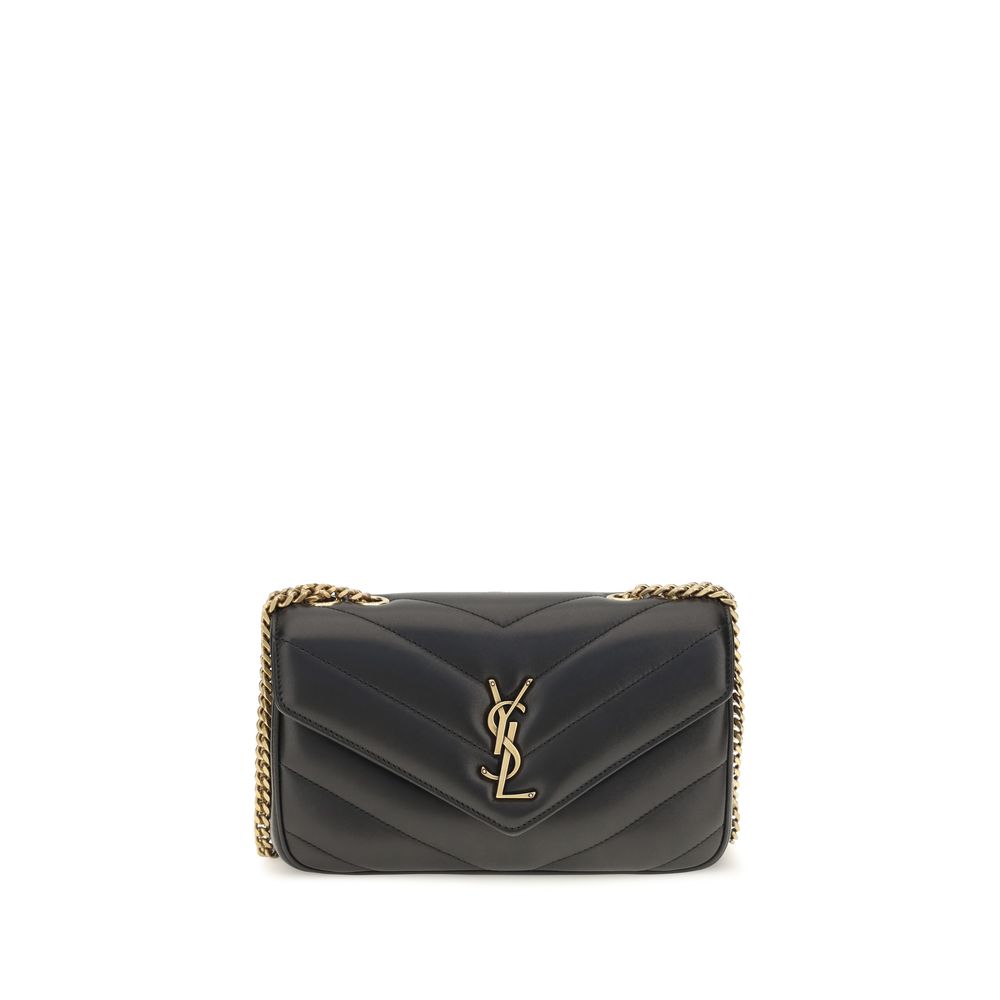 Saint Laurent Black Leather Shoulder Bag