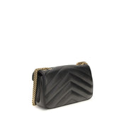 Saint Laurent Black Leather Shoulder Bag
