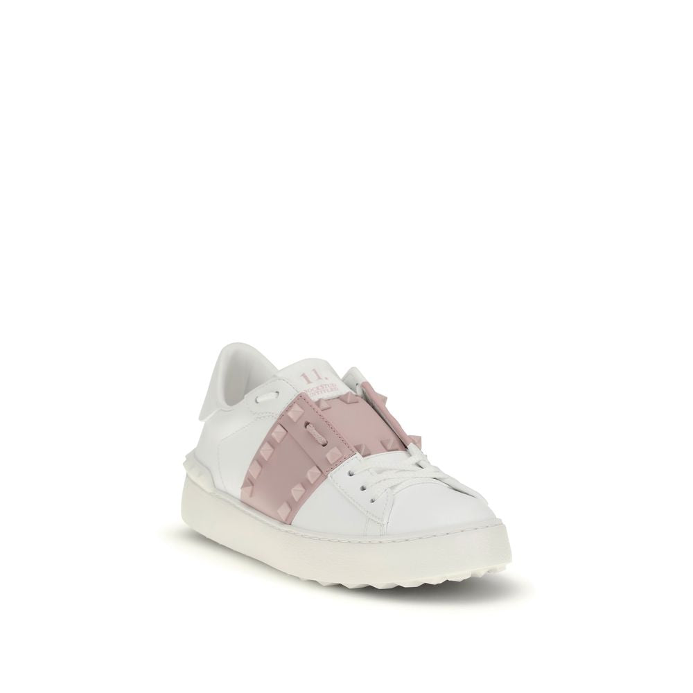 Valentino Garavani White Calf Leather Low Top Sneakers