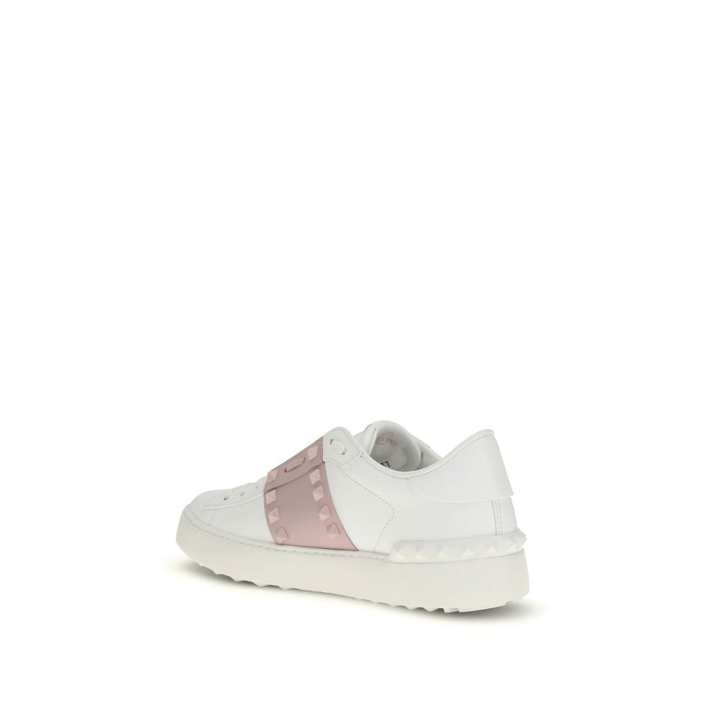 Valentino Garavani White Calf Leather Low Top Sneakers