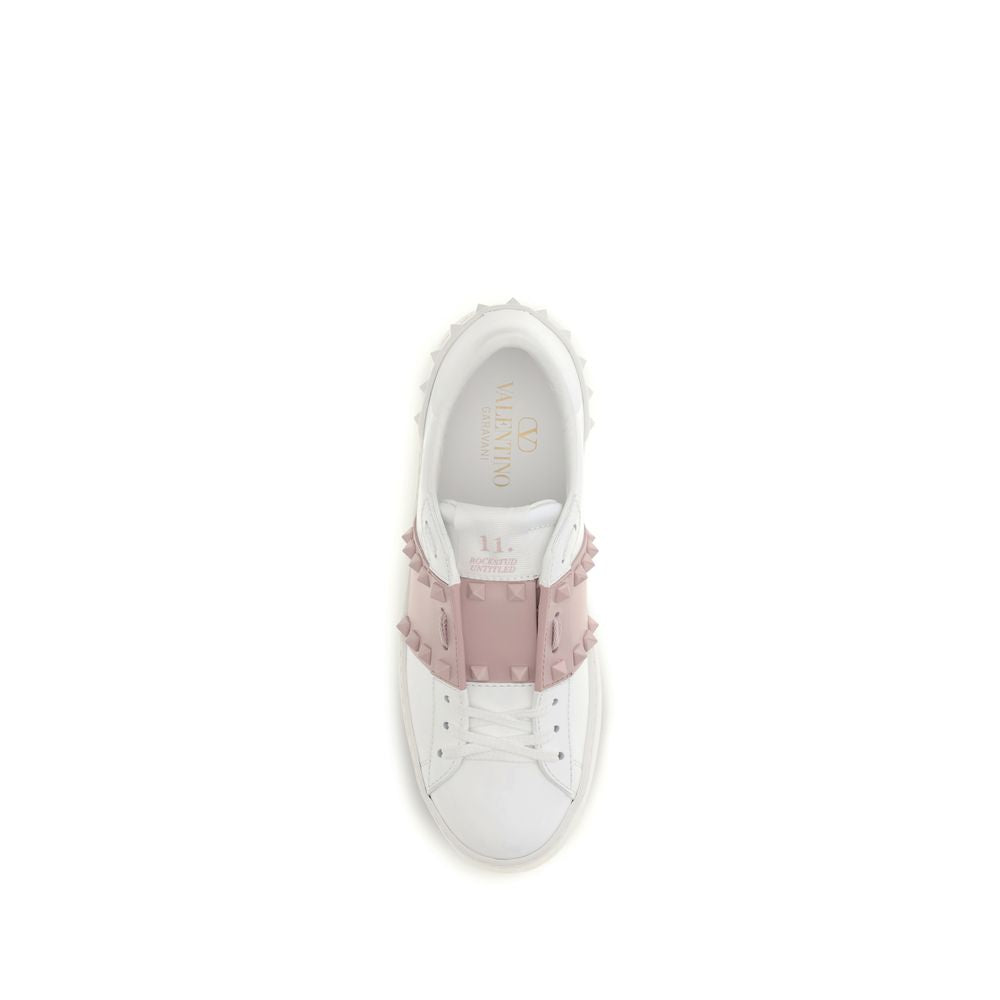 Valentino Garavani White Calf Leather Low Top Sneakers