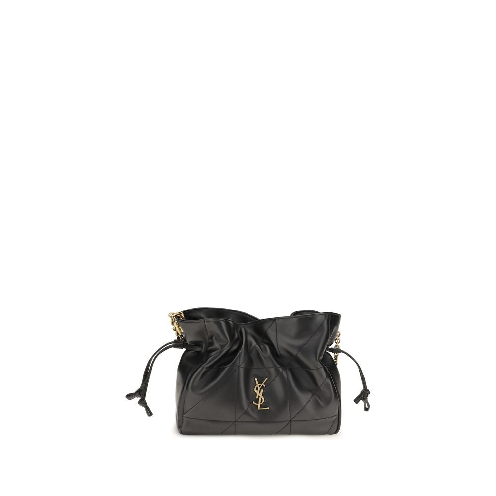 Saint Laurent Black Lambskin Shoulder Bag