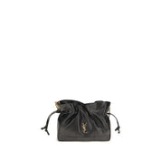 Saint Laurent Black Lambskin Shoulder Bag